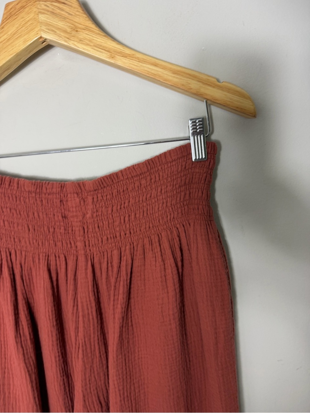 Marine Layer Womens Cotton Gauze Palazzo Wide Leg Pants Sophia Large - Picture 8 of 13